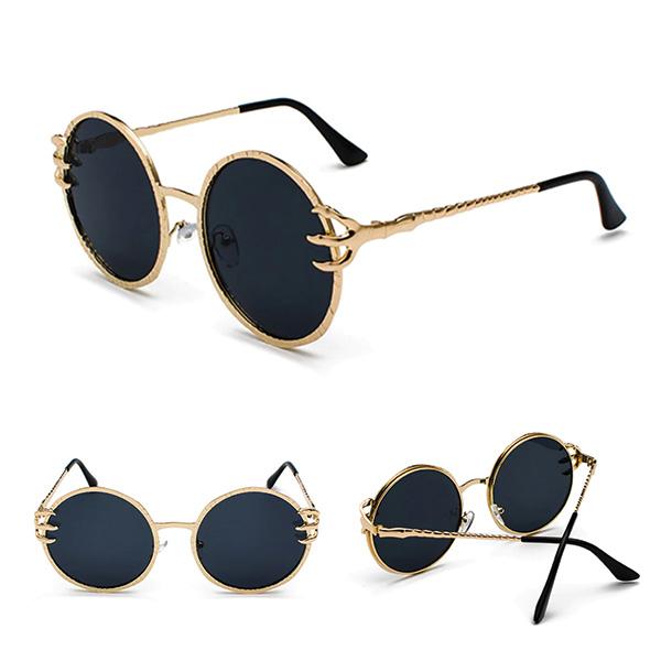 Trendy Skull Shape Round Shades