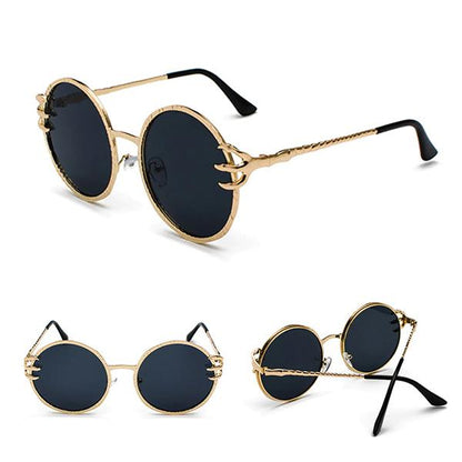 Trendy Skull Shape Round Shades