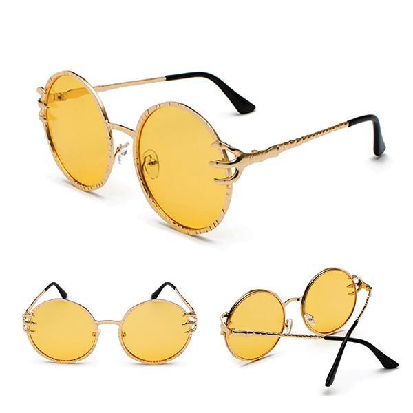 Trendy Skull Shape Round Shades