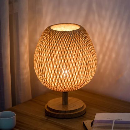 Natural Woven Dimmable Table Lamp