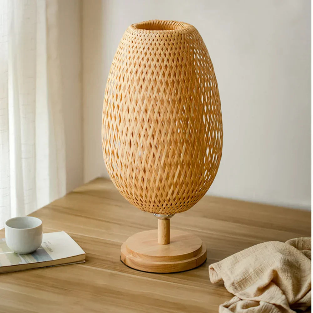 Natural Woven Dimmable Table Lamp