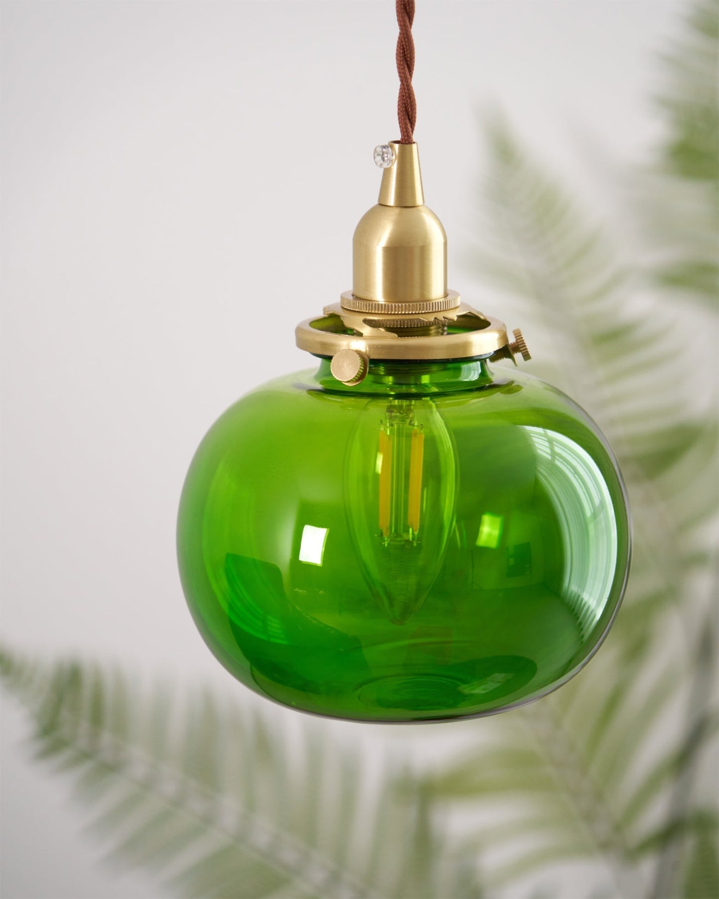 Vintage Style Hanging Glass Pendant Lamp