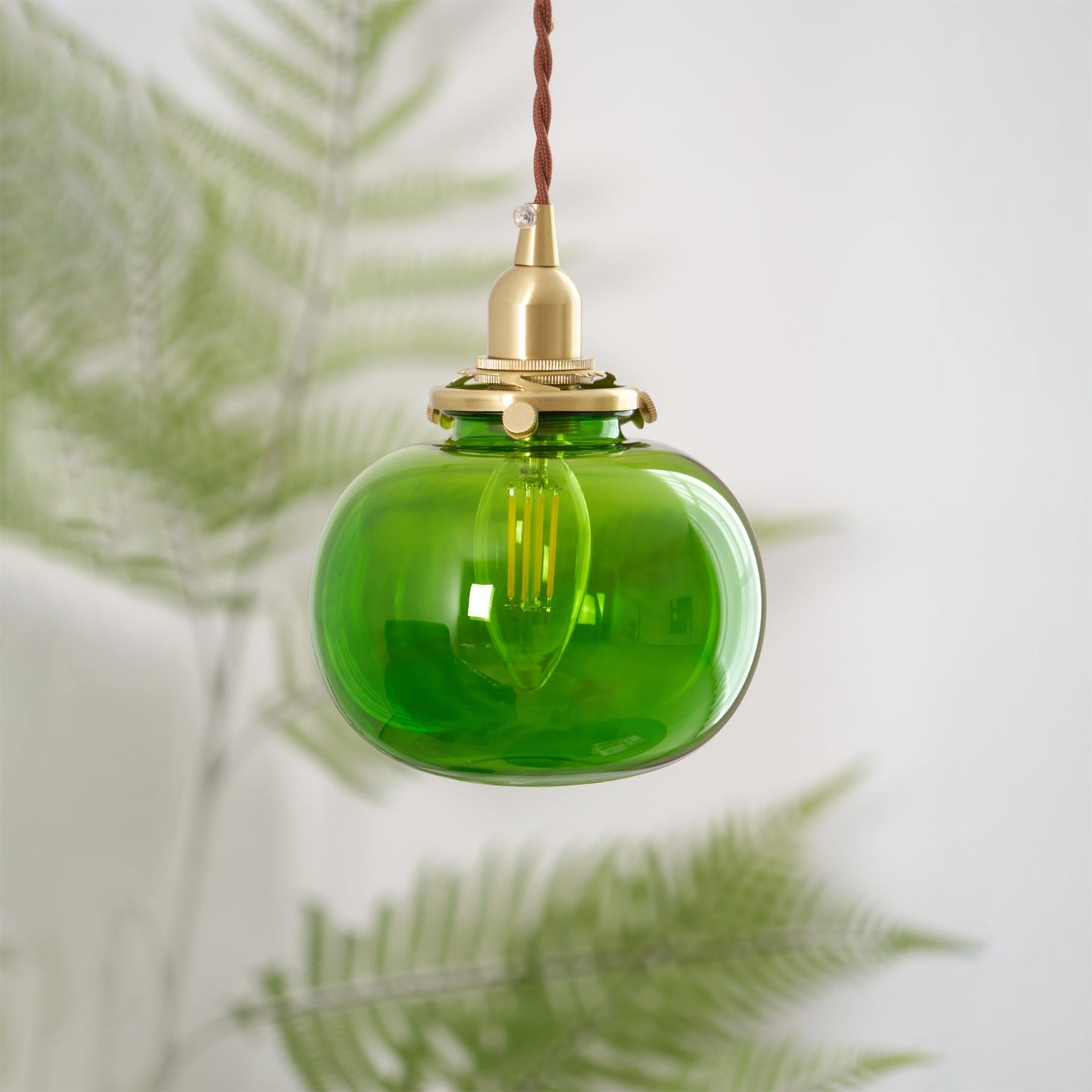 Vintage Style Hanging Glass Pendant Lamp