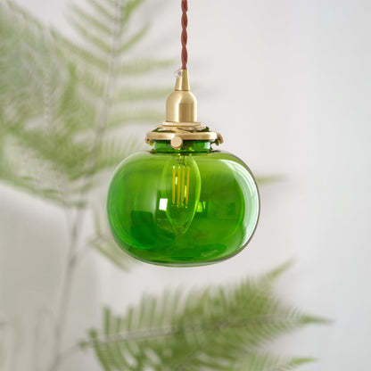 Vintage Style Hanging Glass Pendant Lamp