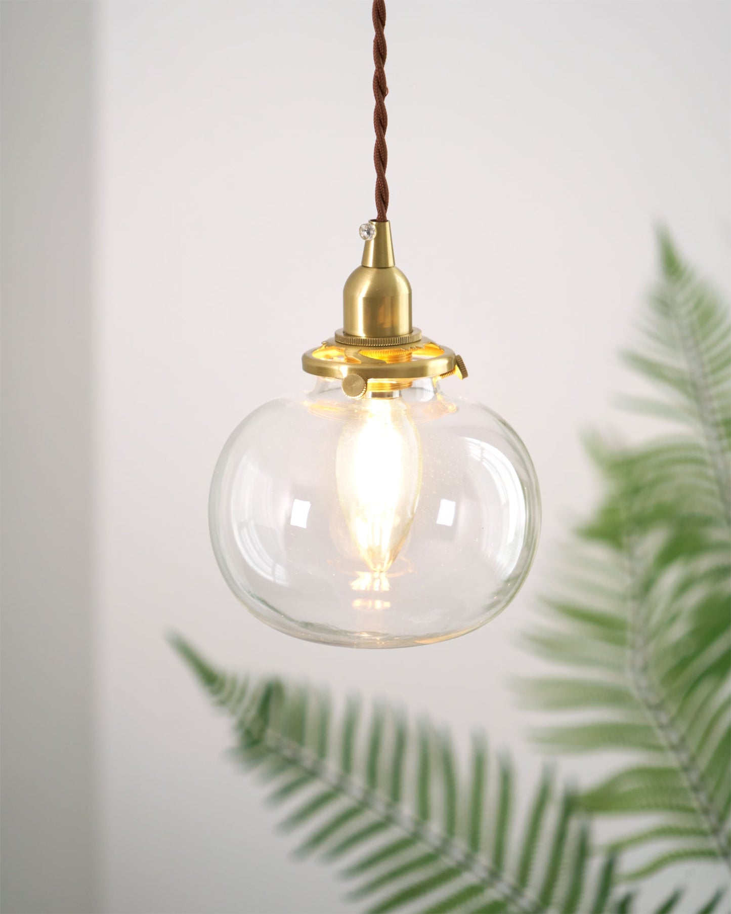 Vintage Style Hanging Glass Pendant Lamp