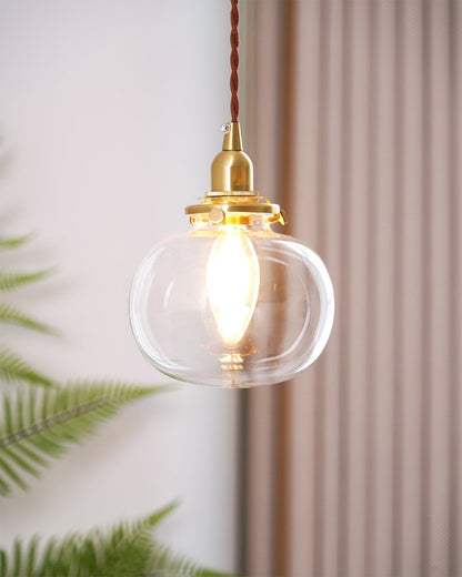 Vintage Style Hanging Glass Pendant Lamp