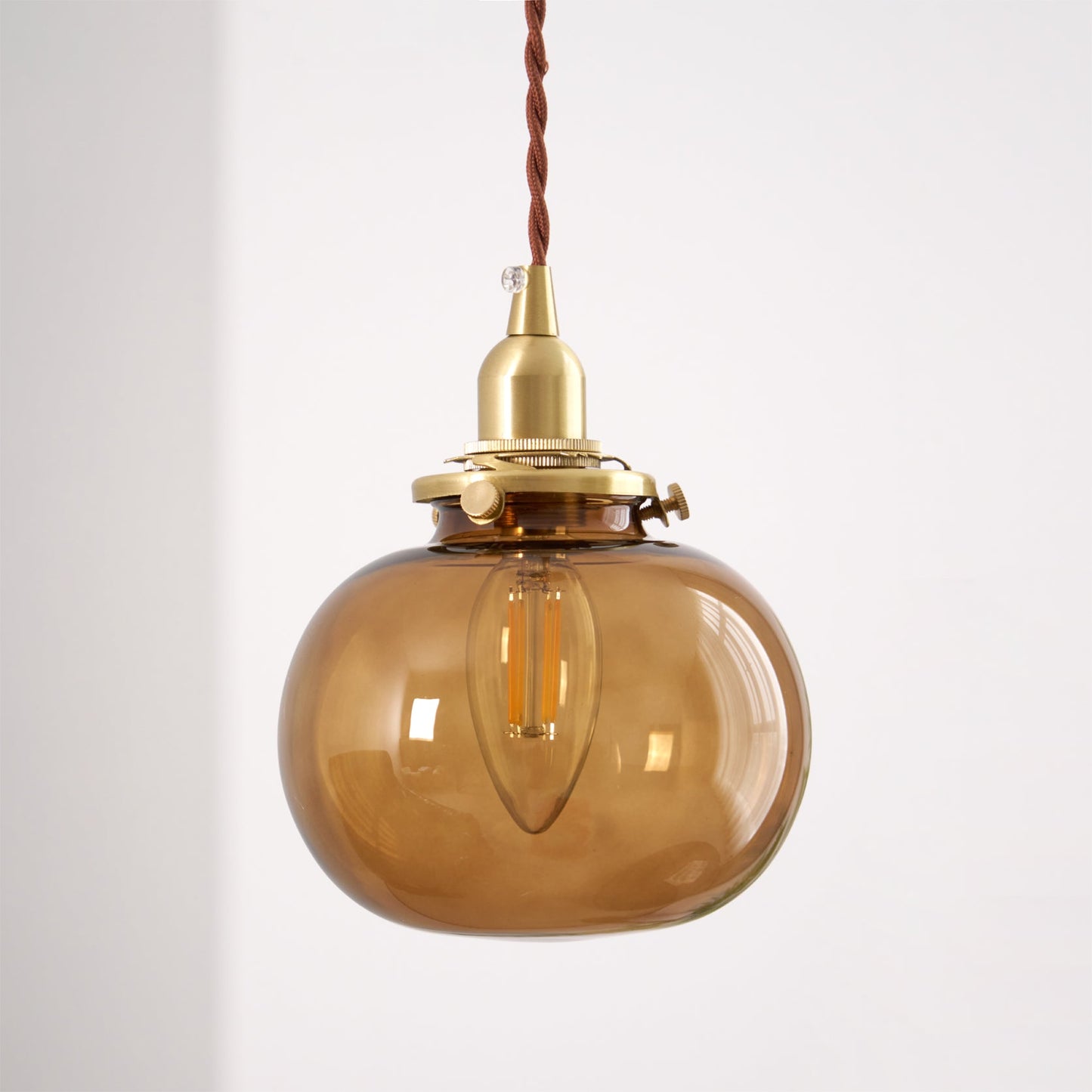 Vintage Style Hanging Glass Pendant Lamp