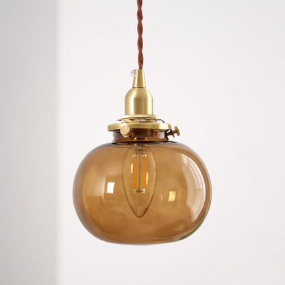 Vintage Style Hanging Glass Pendant Lamp