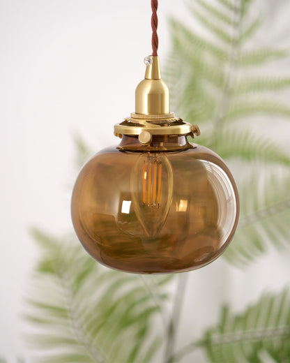 Vintage Style Hanging Glass Pendant Lamp