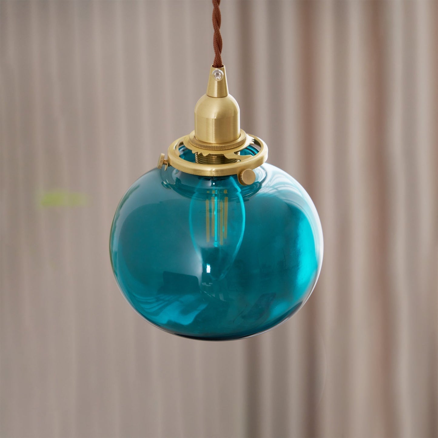 Vintage Style Hanging Glass Pendant Lamp