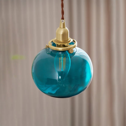 Vintage Style Hanging Glass Pendant Lamp