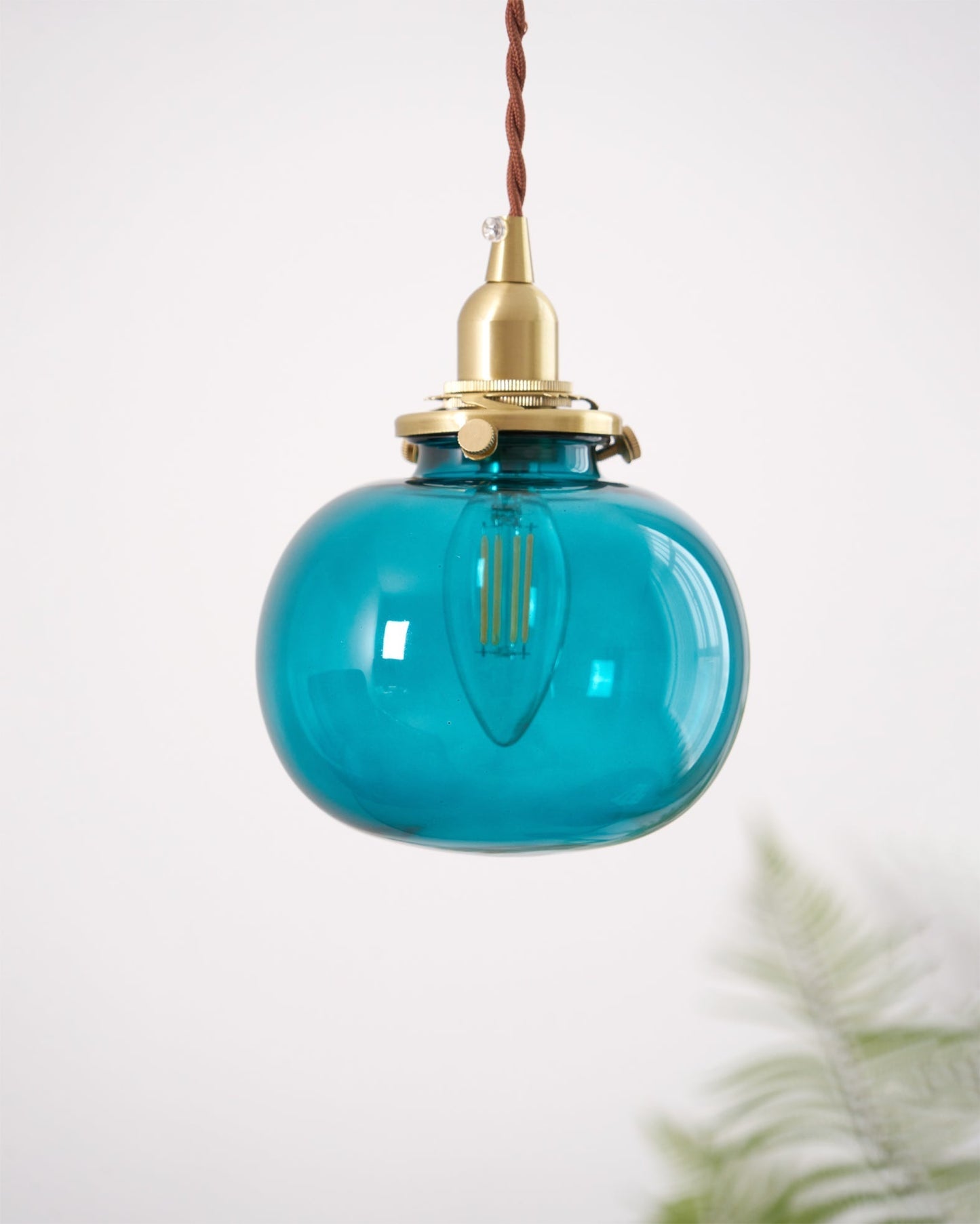 Vintage Style Hanging Glass Pendant Lamp