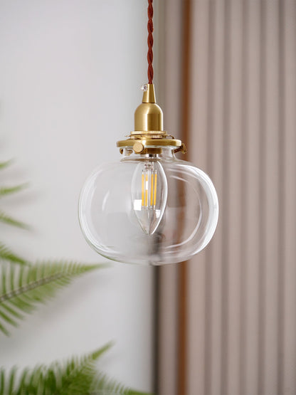 Vintage Style Hanging Glass Pendant Lamp