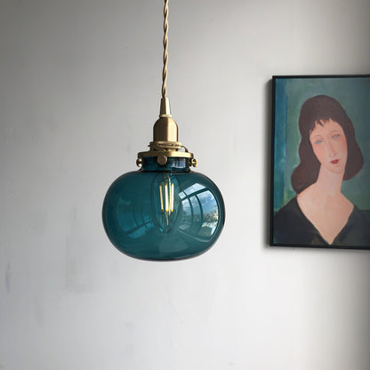 Vintage Style Hanging Glass Pendant Lamp