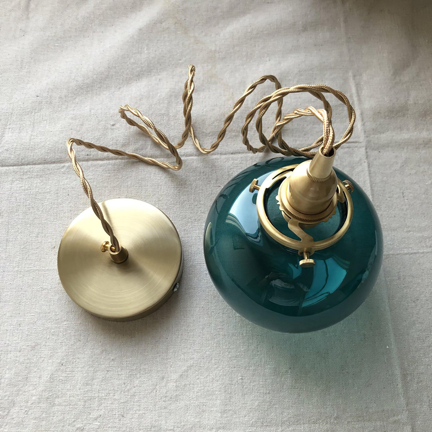 Vintage Style Hanging Glass Pendant Lamp