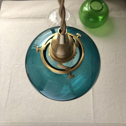 Vintage Style Hanging Glass Pendant Lamp