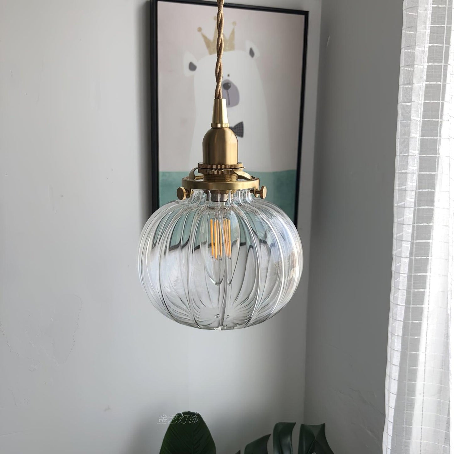 Classic Glass Pendant Lighting Fixture