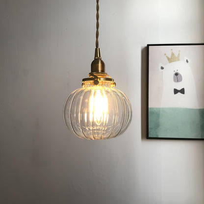 Vintage Style Hanging Glass Pendant Lamp