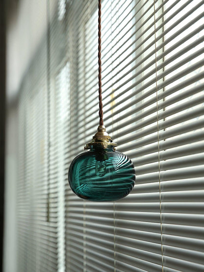 Vintage Style Hanging Glass Pendant Lamp