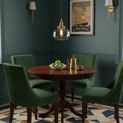 Vintage Style Hanging Glass Pendant Lamp