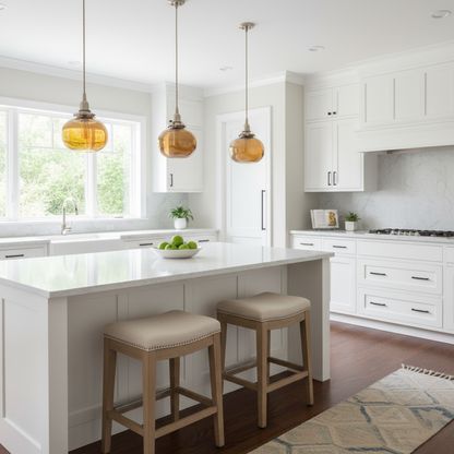 Vintage Style Hanging Glass Pendant Lamp