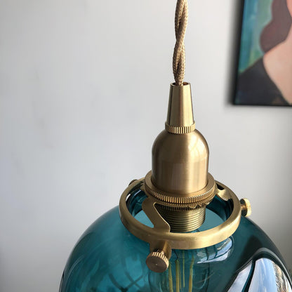 Vintage Style Hanging Glass Pendant Lamp