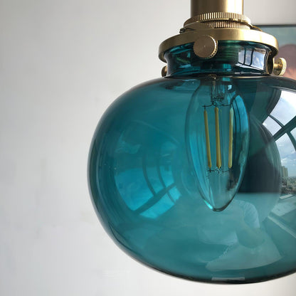 Vintage Style Hanging Glass Pendant Lamp