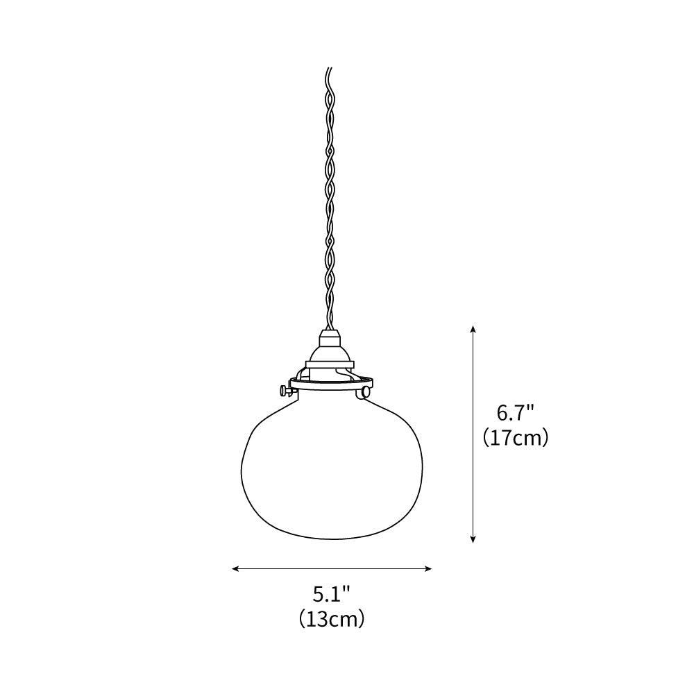 Vintage Style Hanging Glass Pendant Lamp