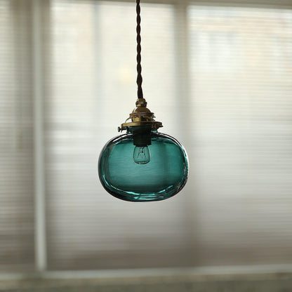 Vintage Style Hanging Glass Pendant Lamp