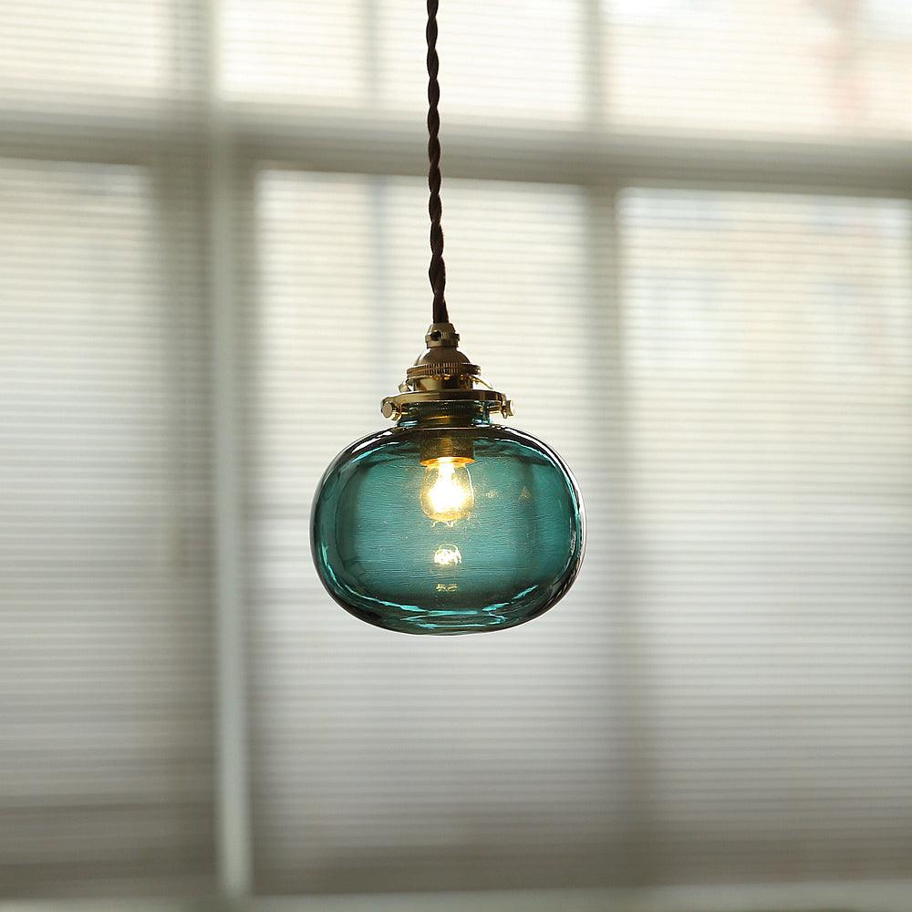 Vintage Style Hanging Glass Pendant Lamp