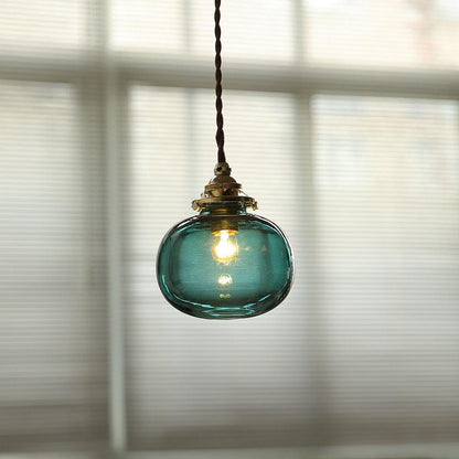 Vintage Style Hanging Glass Pendant Lamp