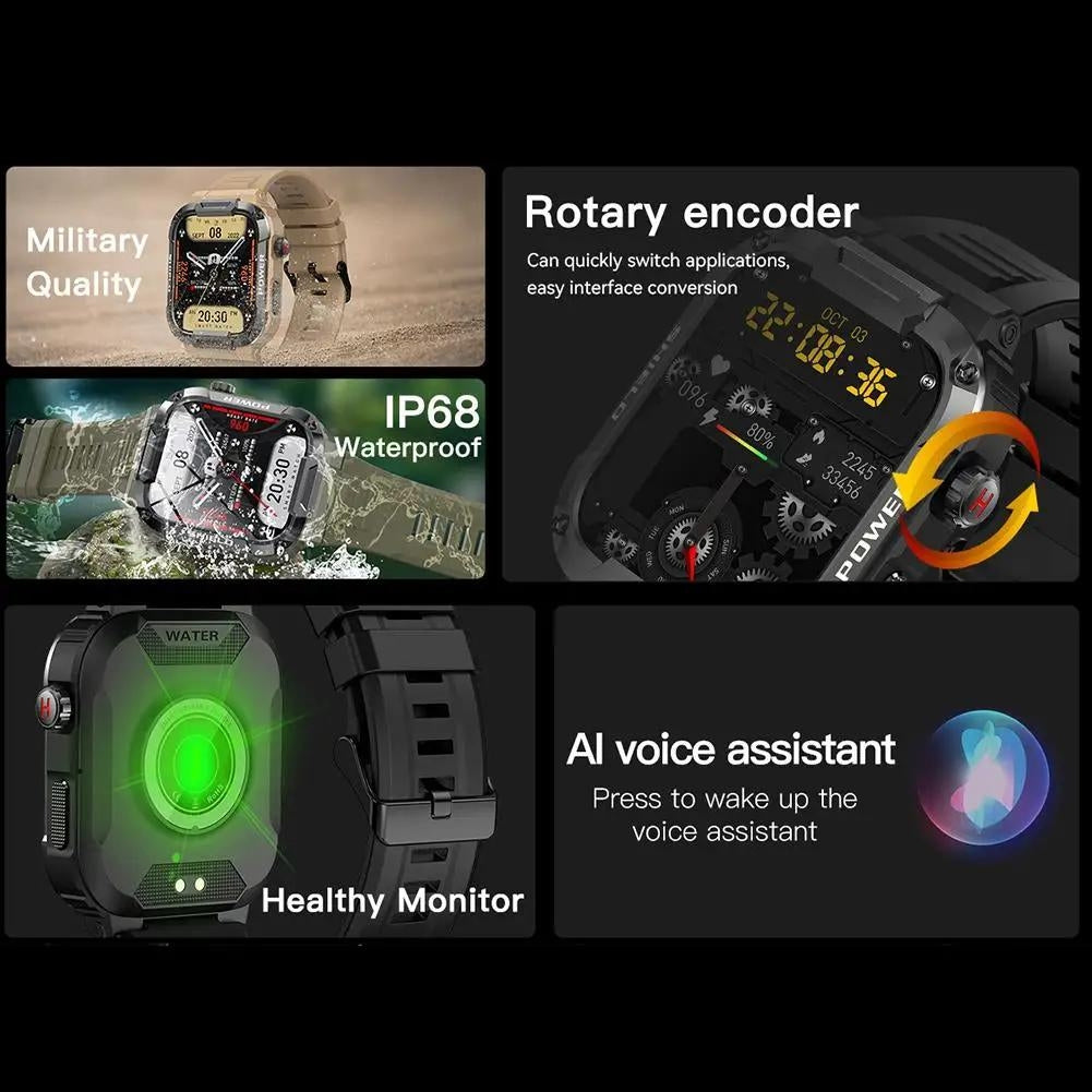Tough Waterproof Smart Watch for IOS Android