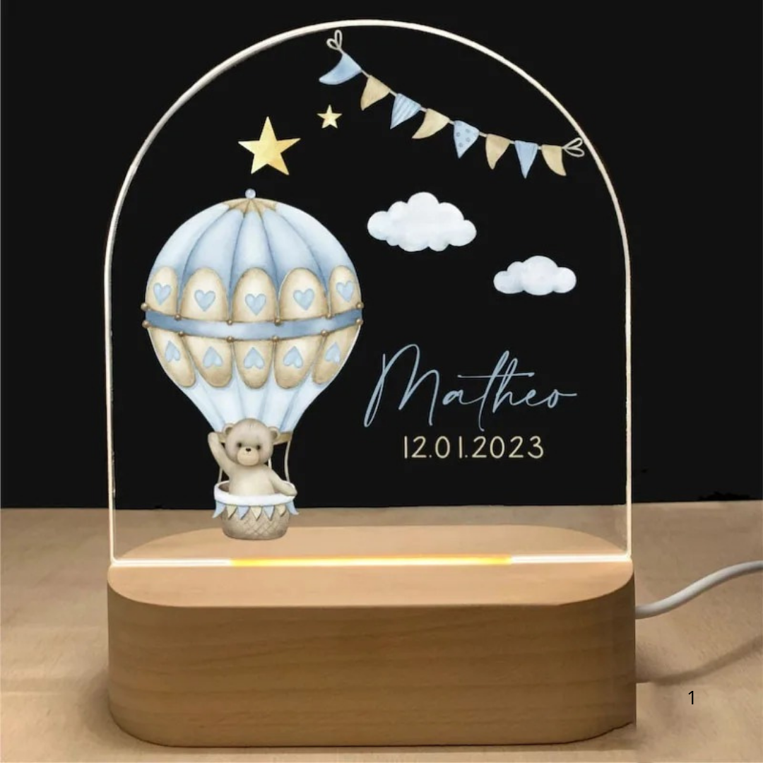 Kids Personalized Night Lamp with Soft LED Glow
