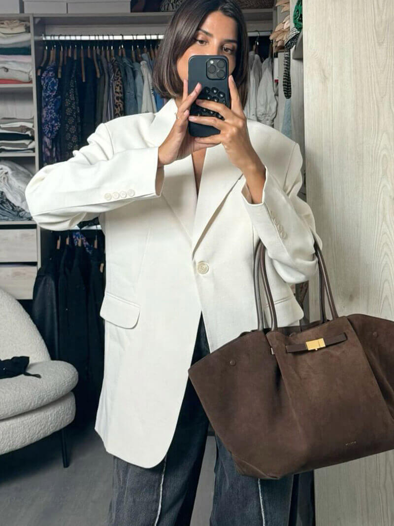 Luxury Suede Tote Bag - Chic Style