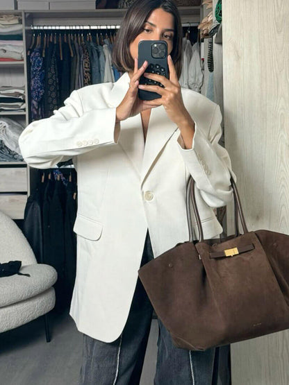 Luxury Suede Tote Bag - Chic Style
