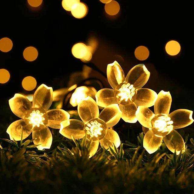 Pink Floral String Lights