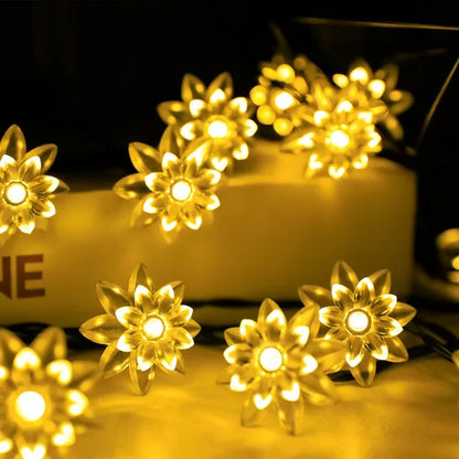 Pink Floral String Lights