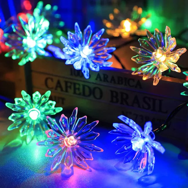 Pink Floral String Lights