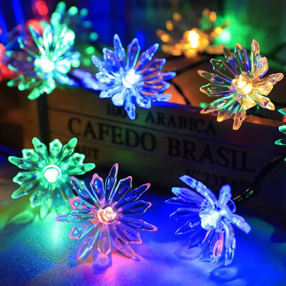 Pink Floral String Lights