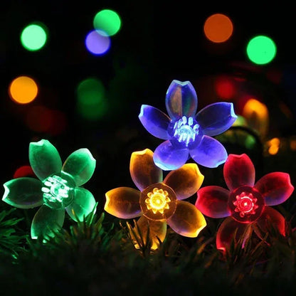 Pink Floral String Lights