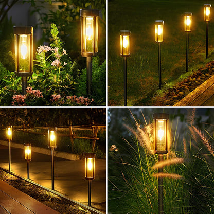 Outdoor Solar Powered Torch Light with Auto Sensor