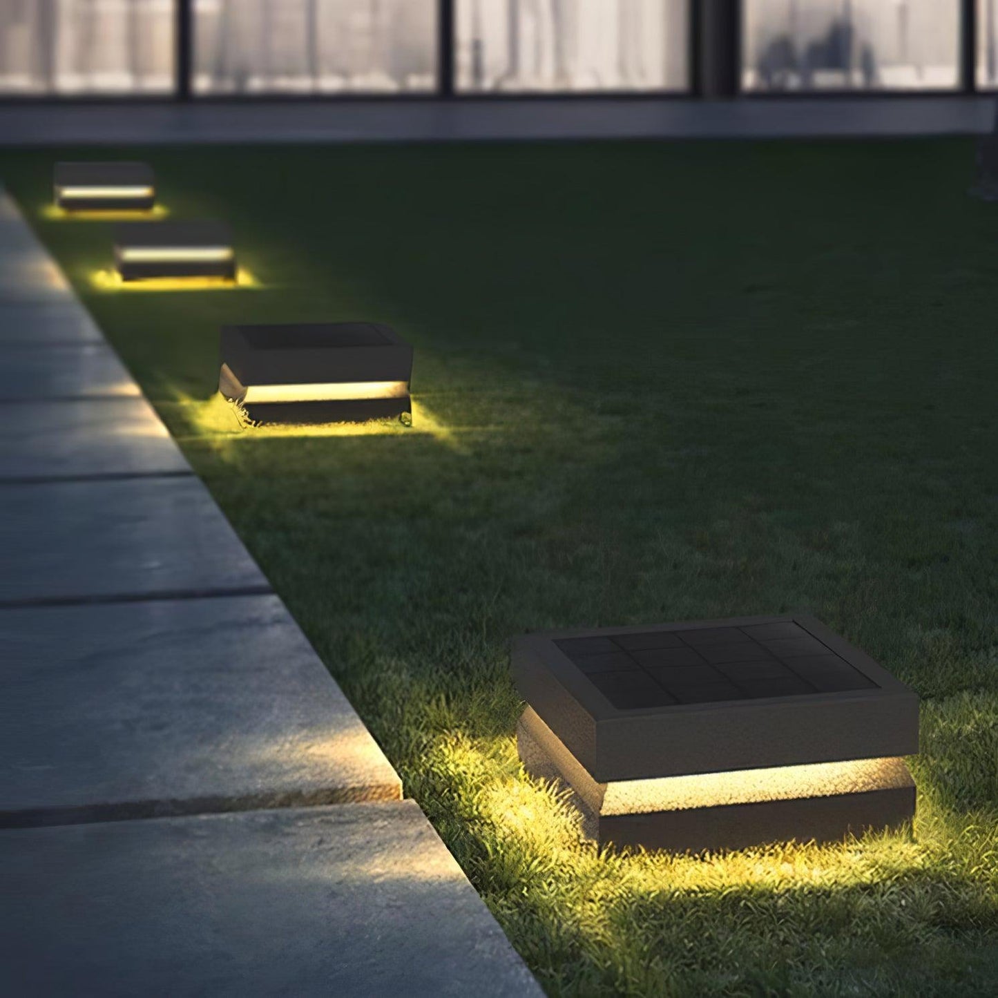 Contemporary Garden Square Post Lamp