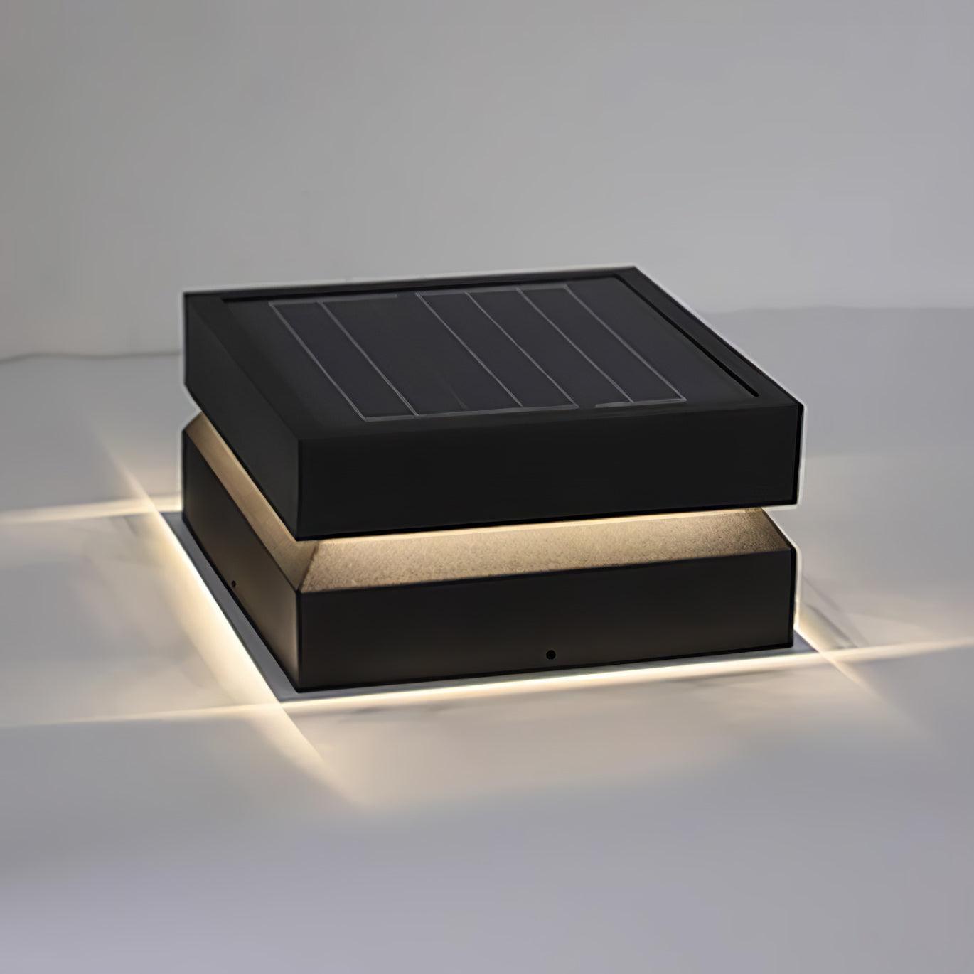Contemporary Garden Square Post Lamp