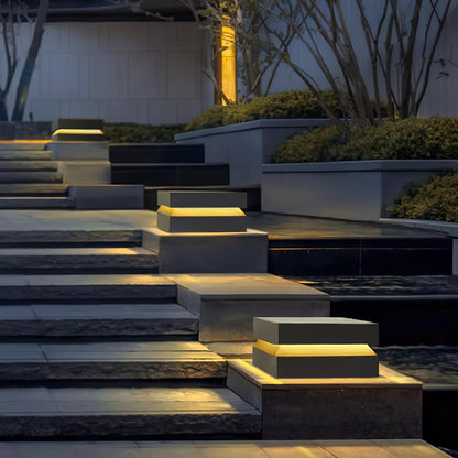Contemporary Garden Square Post Lamp