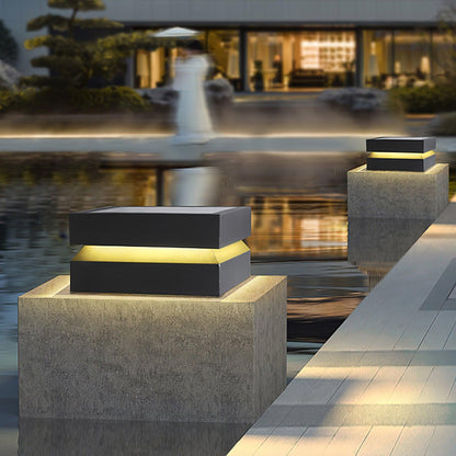 Contemporary Garden Square Post Lamp