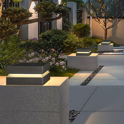 Contemporary Garden Square Post Lamp
