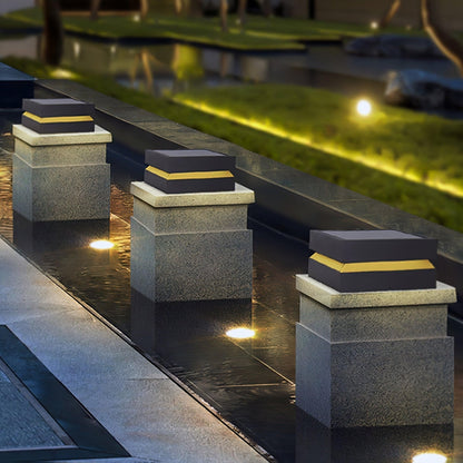 Contemporary Garden Square Post Lamp