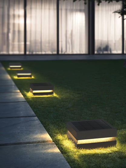 Contemporary Garden Square Post Lamp