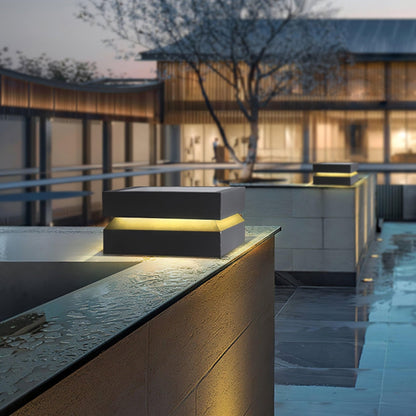 Contemporary Garden Square Post Lamp
