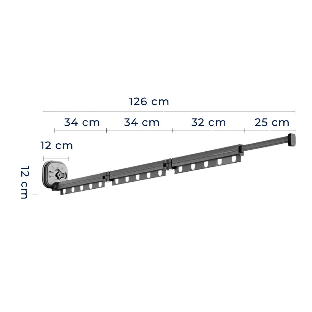 Compact Folding Wall Hanger Stainless Steel Rack